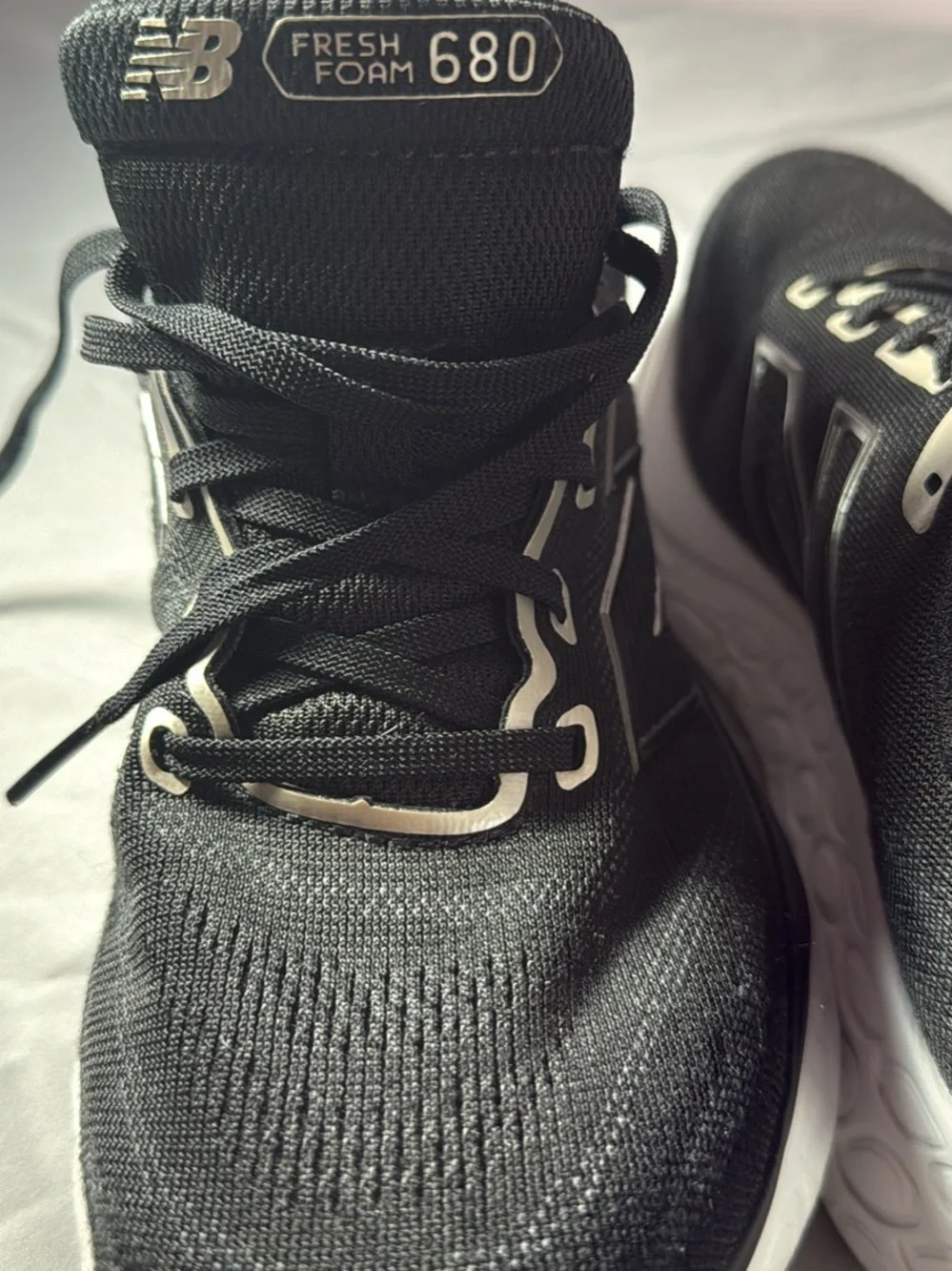 New Balance Men's Black and White Fresh Foam Sneakers